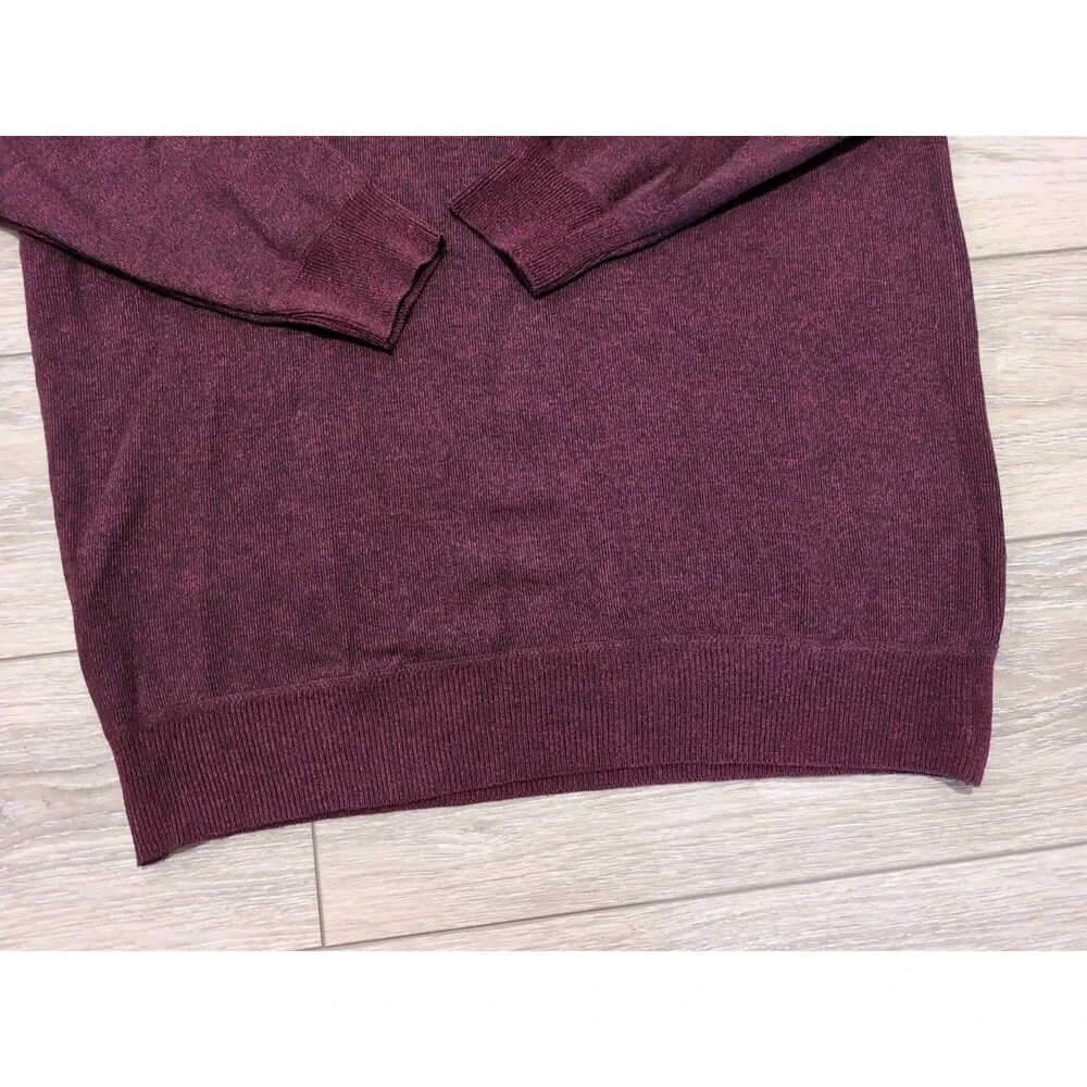 STUDIO FERERA MEN'S 1/4 ZIP BURGUNDY LONG SLEEVE PULLOVER SWEATERS SZ XXL  NWT